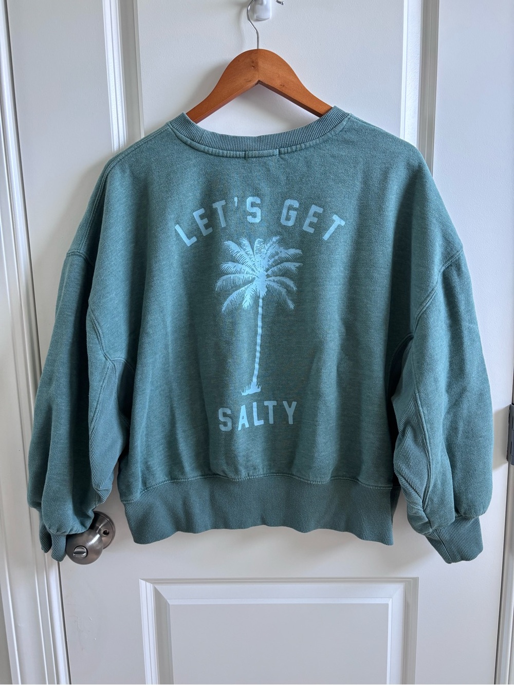 Billabong Teal Green 'Let's Get Salty' Pullover Sweatshirt